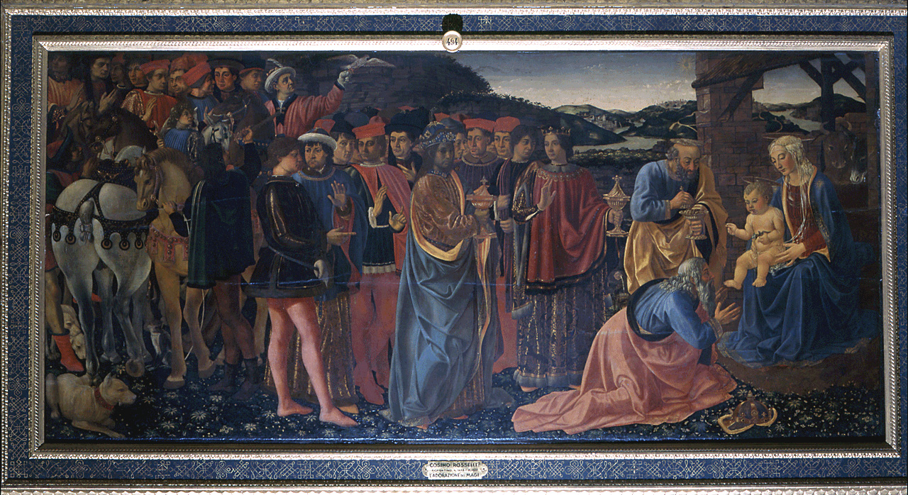 adorazione dei Re Magi (dipinto) di Rosselli Cosimo (sec. XV)