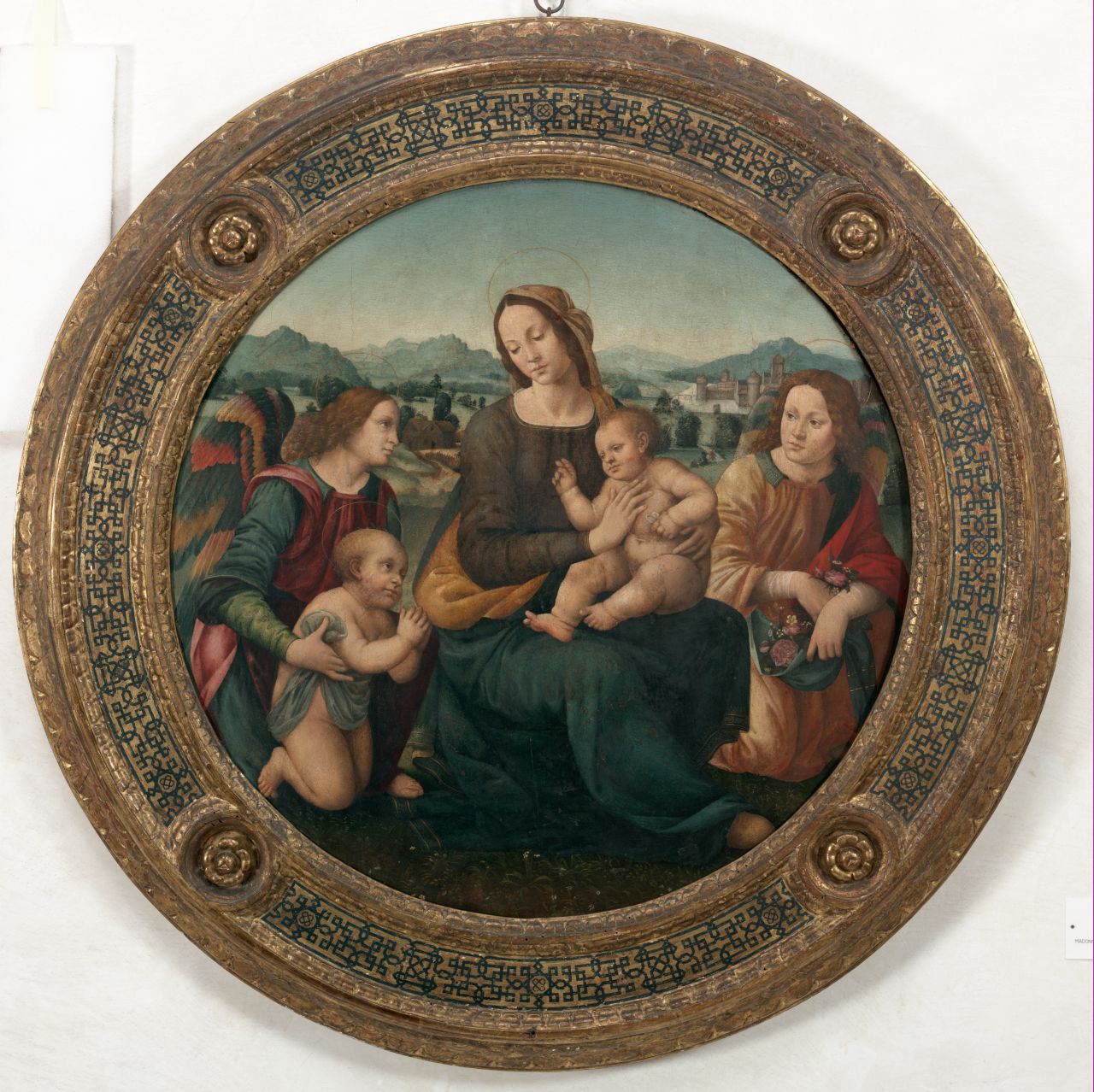 Madonna con Bambino con San Giovannino e angeli (dipinto) di Lorenzo di Credi (ultimo quarto sec. XV)