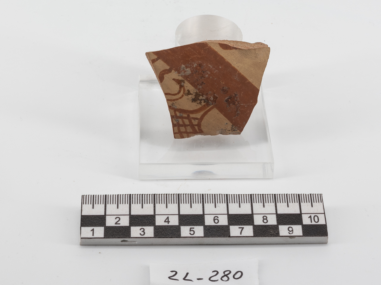 frammento/ parete - Miceneo IIIB2-IIIC1 (PERIODIZZAZIONI/ PROTOSTORIA/ Età del Bronzo/ Età del Bronzo recente)