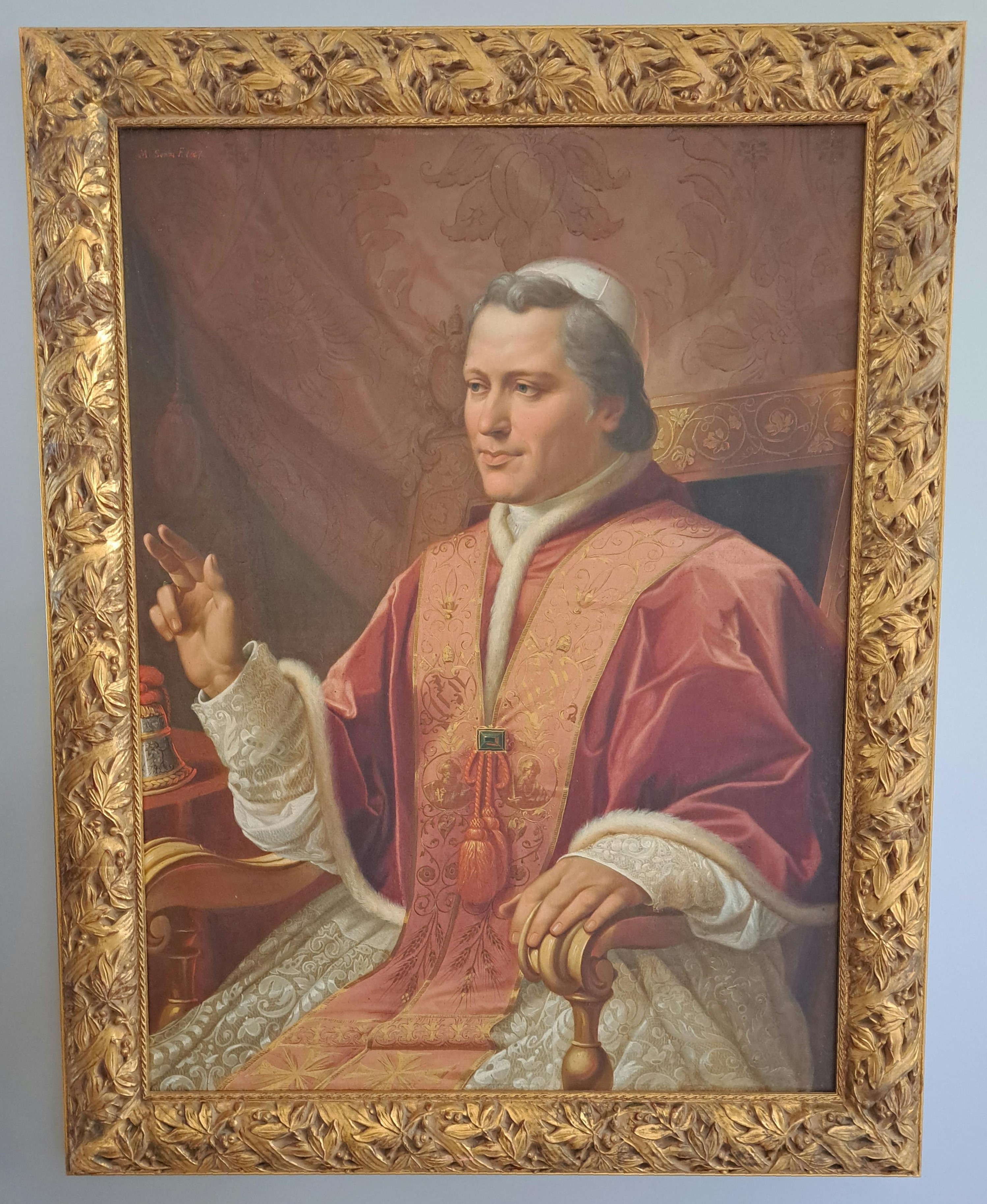 ritratto di Papa Pio IX (dipinto) di Sozzi Marcello (XIX)