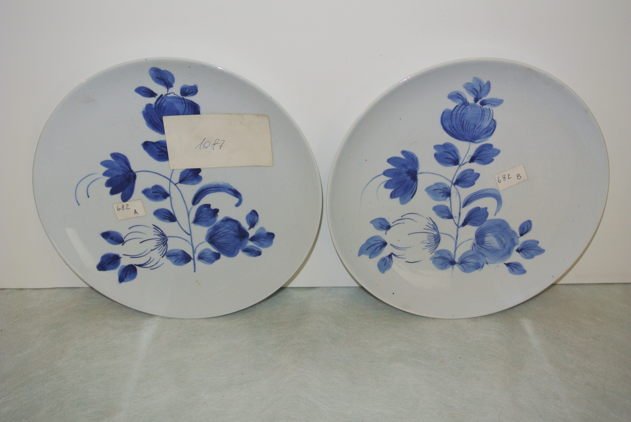 piatto piano, coppia - ambito friulano (seconda metà sec. XX)