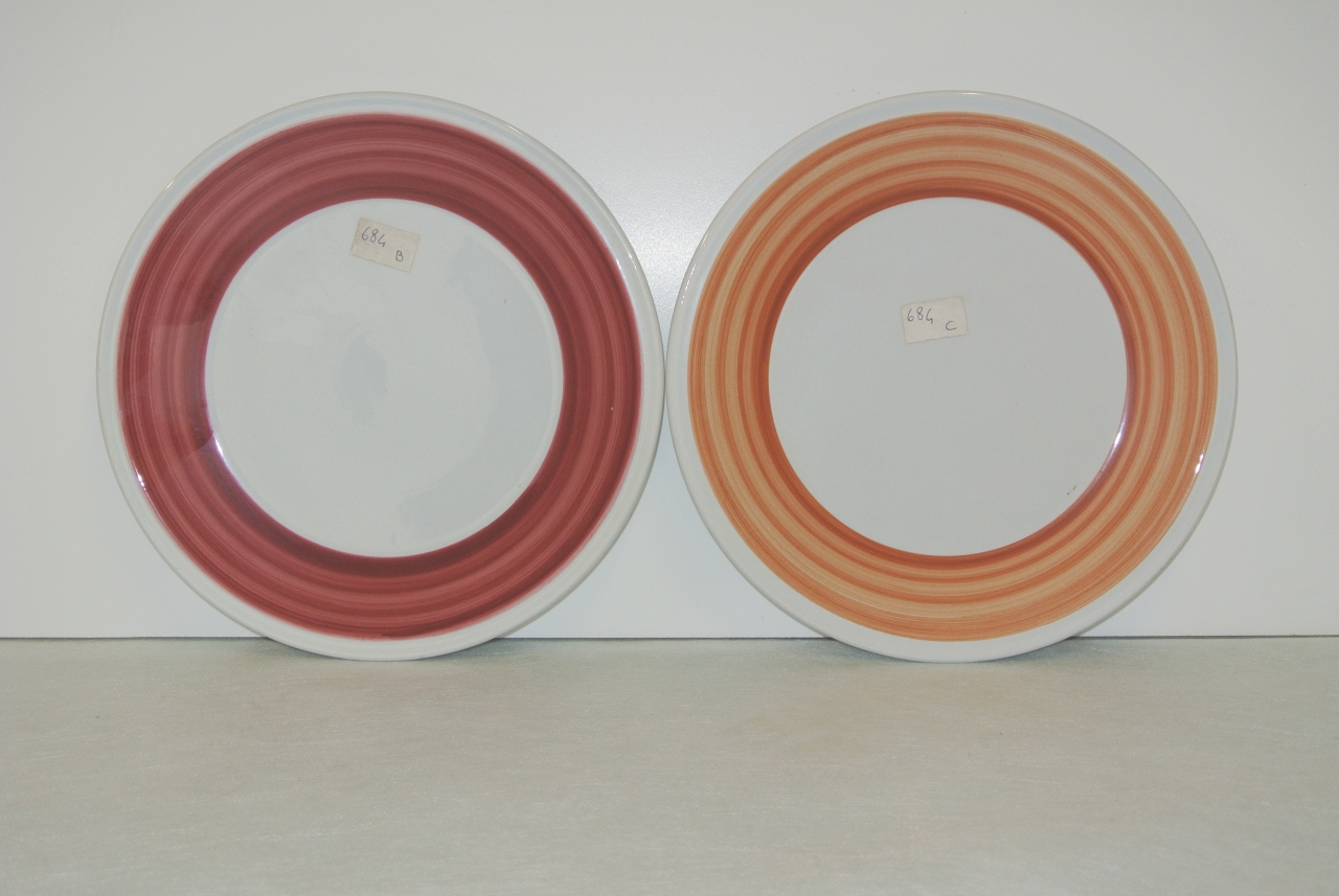 piatto piano, coppia - ambito friulano (seconda metà sec. XX)