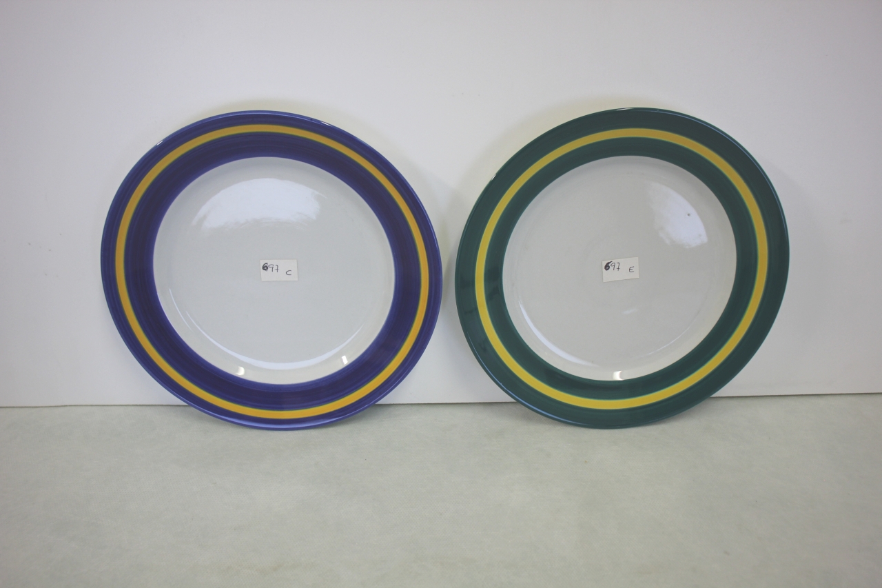 piatto piano, paio - ambito friulano (seconda metà sec. XX)