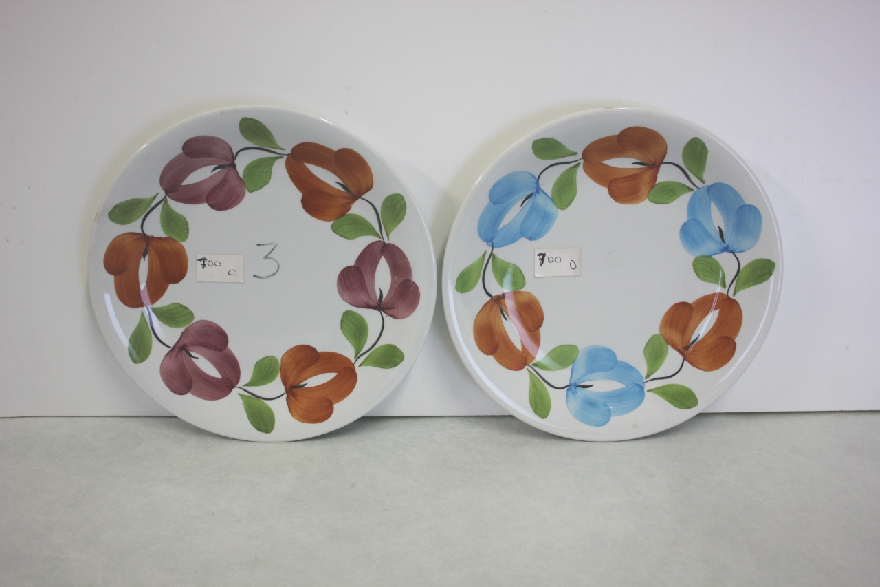 piatto piano, coppia - ambito friulano (seconda metà sec. XX)