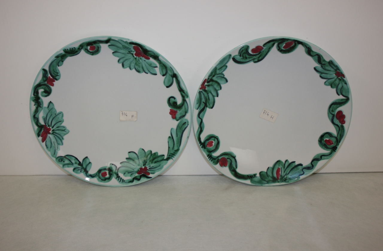 piatto piano, serie - ambito friulano (terzo quarto sec. XX)