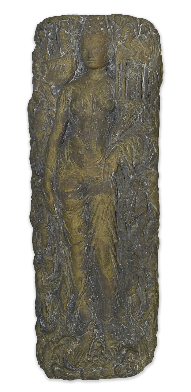 La Civiltà, Figura allegorica femminile (rilievo) di Renata Cuneo (metà XX secolo)