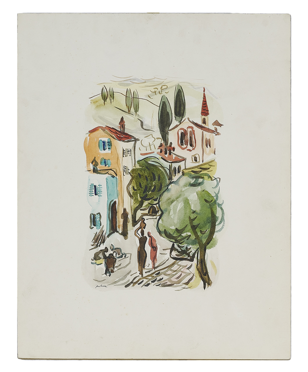 Paesaggio (disegno) di Patrone, Giovanni (XX secolo)