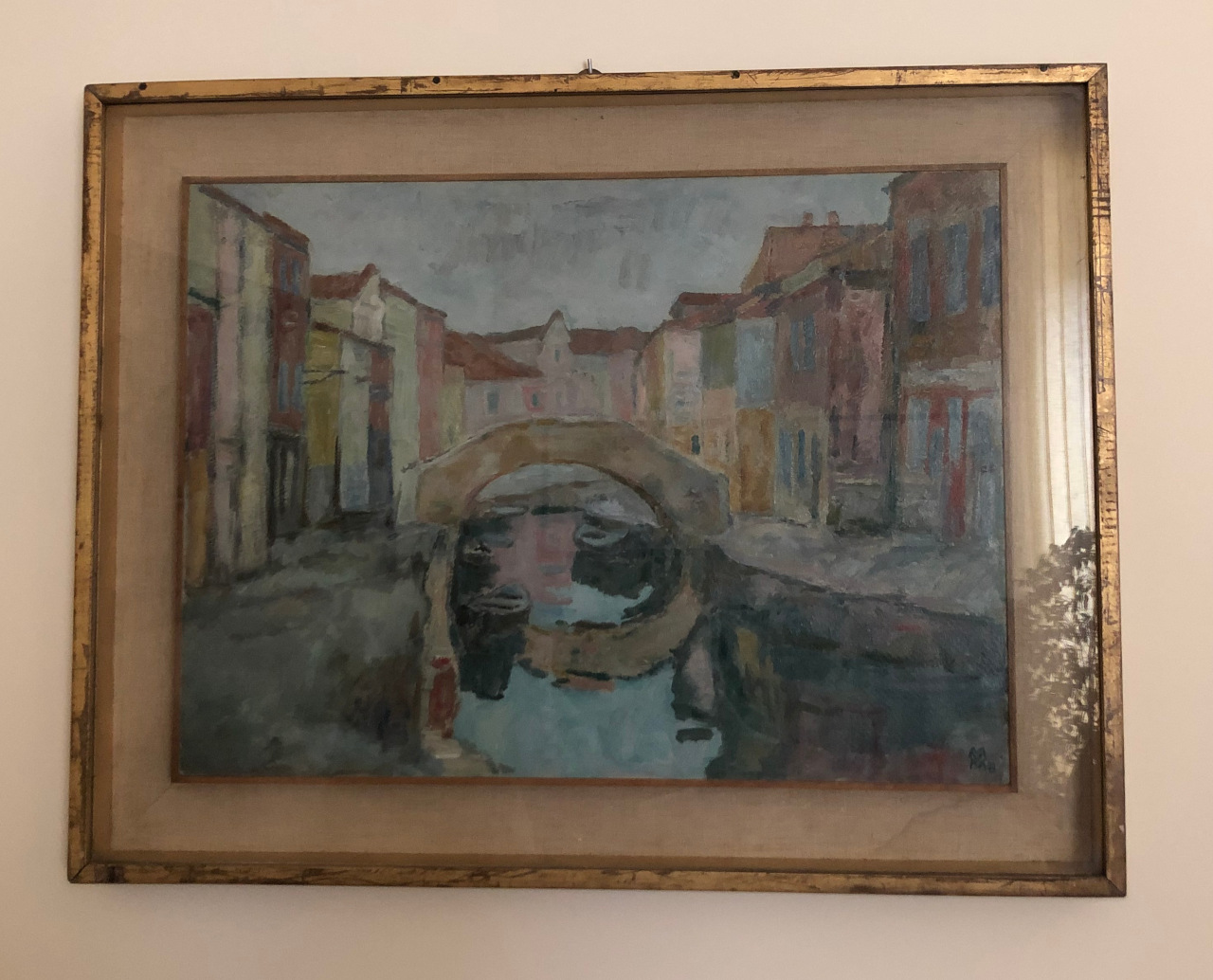 Ponte, Veduta (dipinto) di Vellani Marchi, Mario (XX secolo)