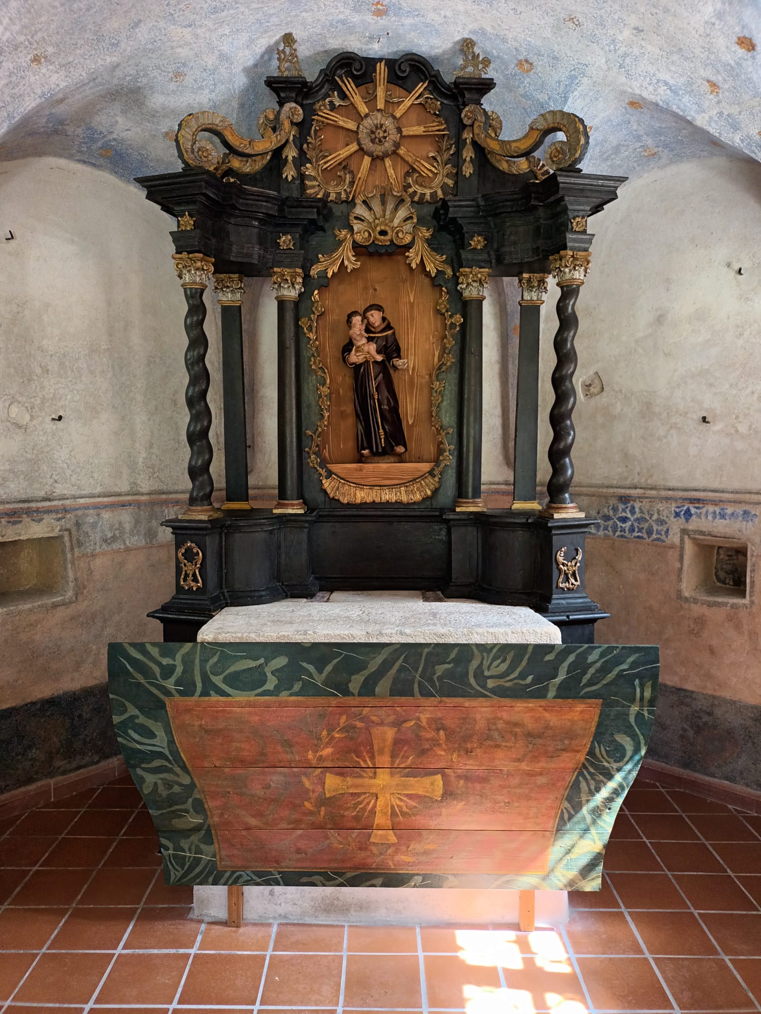Sant'Antonio da Padova con Gesù Bambino (altare - a edicola) - ambito austro-ungarico (prima metà XVIII)