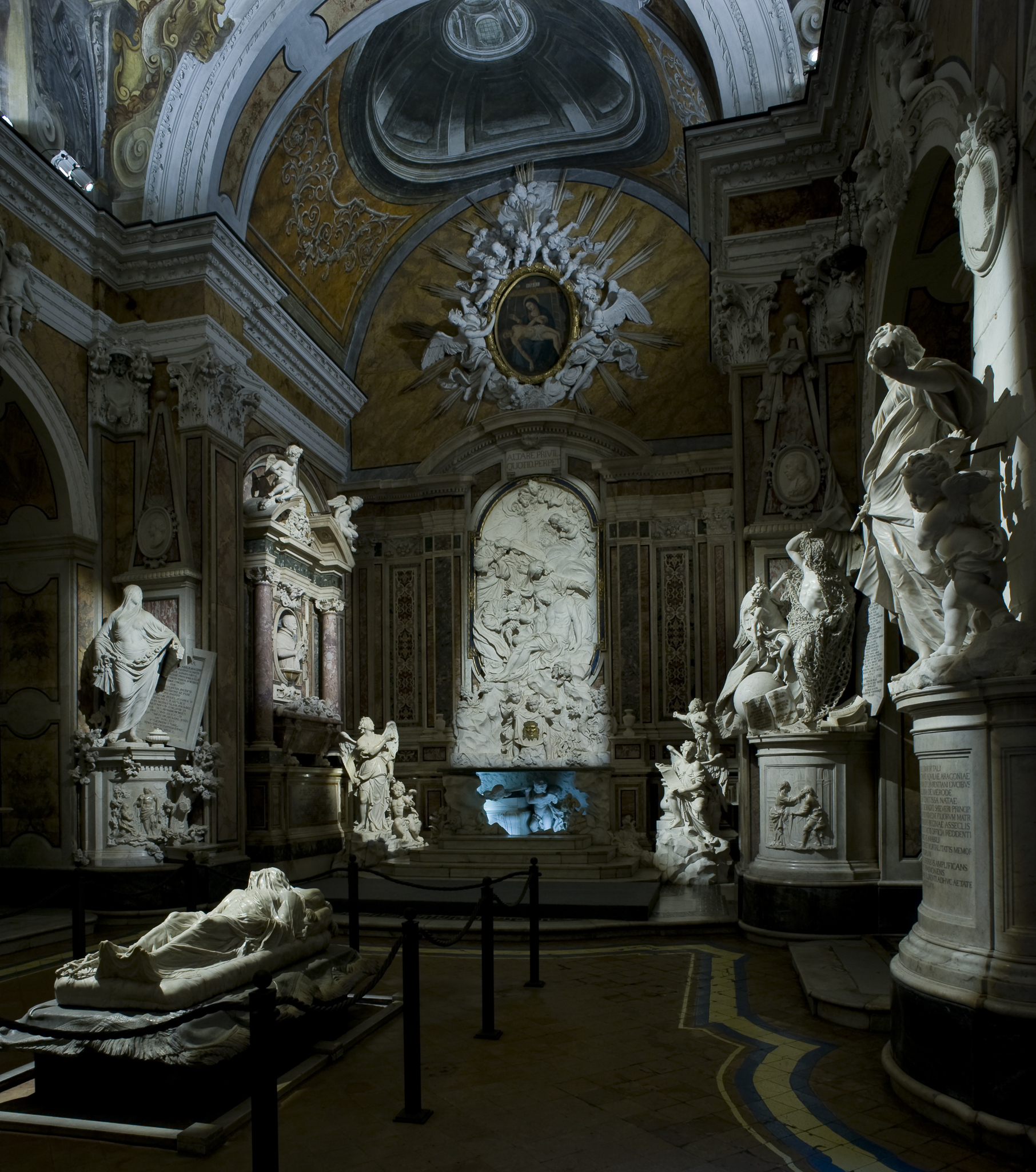 Napoli - Cappella Sansevero - Interno - Statue (fotografia digitale) di Velo, Massimo (primo quarto XXI)