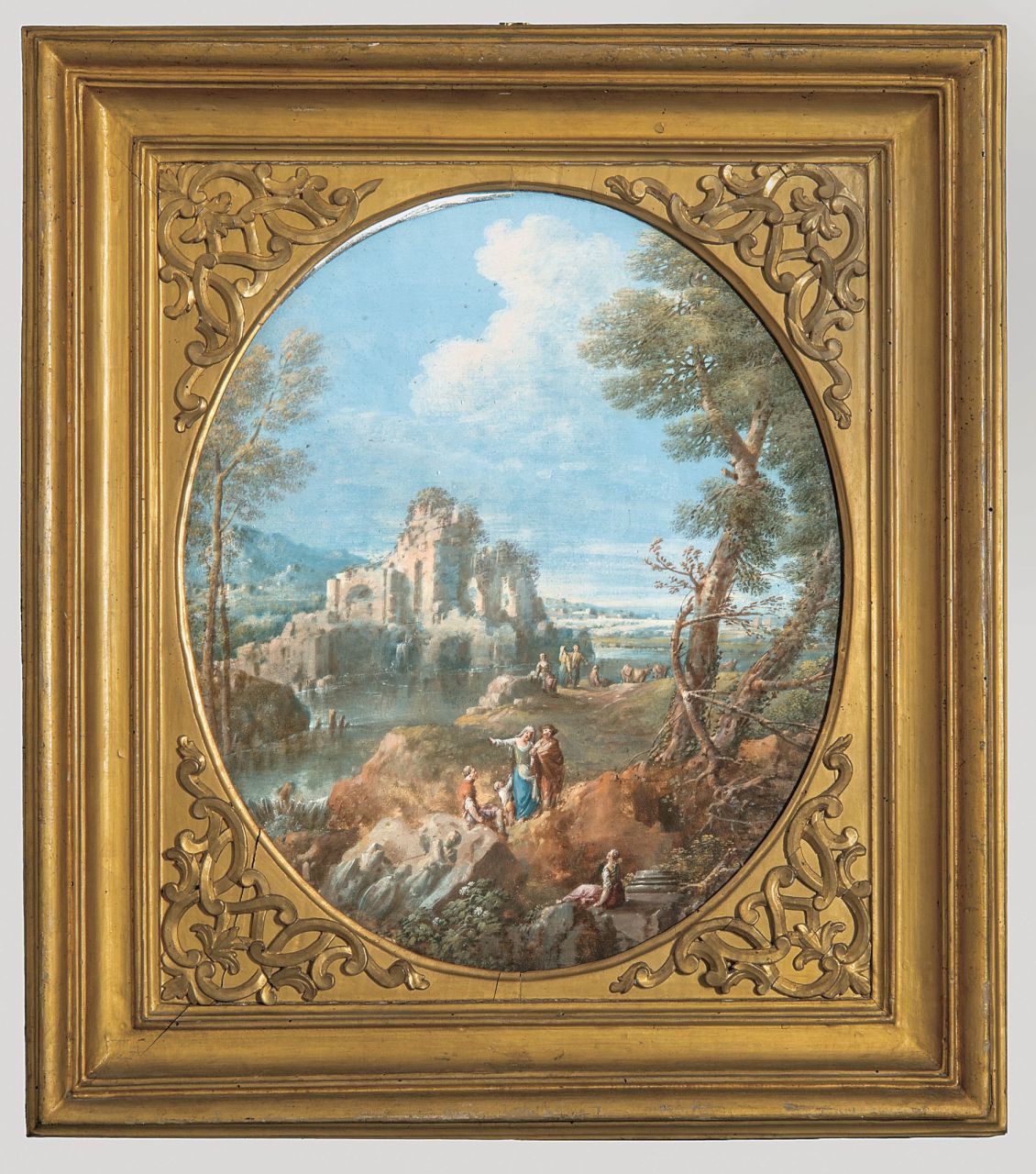 Paesaggio ideale con rovine (dipinto) di Raggi Maria Luigia (ultimo quarto XVIII)