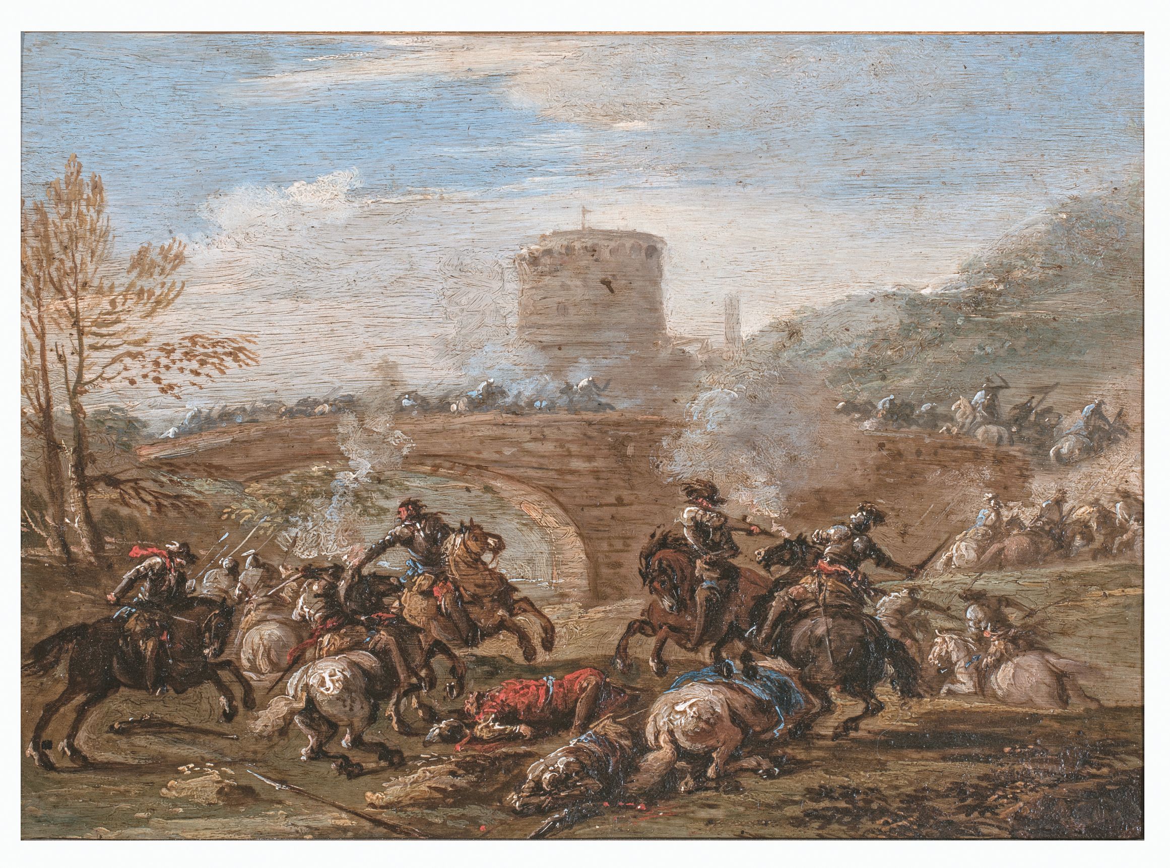 Scena di battaglia (dipinto) di Graziani Pietro (prima metà XVIII)
