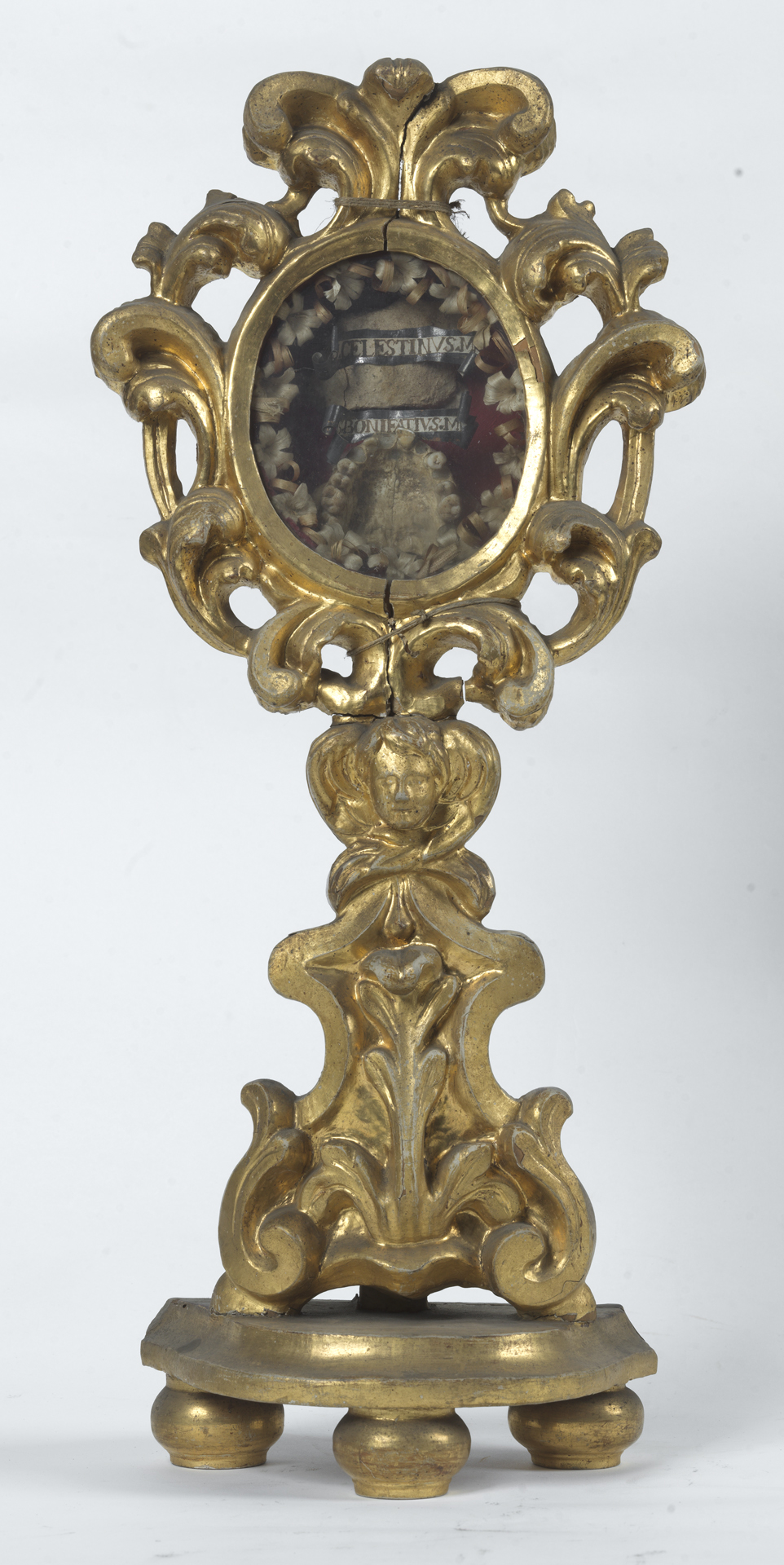 reliquiario - a ostensorio - ambito romano (secc.XVIII-XIX)