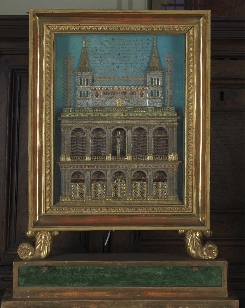 reliquiario architettonico - a chiesa - ambito romano (sec. XIX)