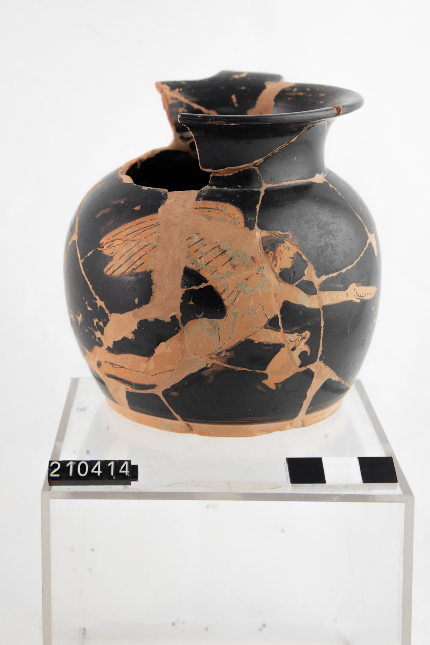 oinochoe, a bocca rotonda - produzione attica (seconda metà SECOLI/ V a.C)