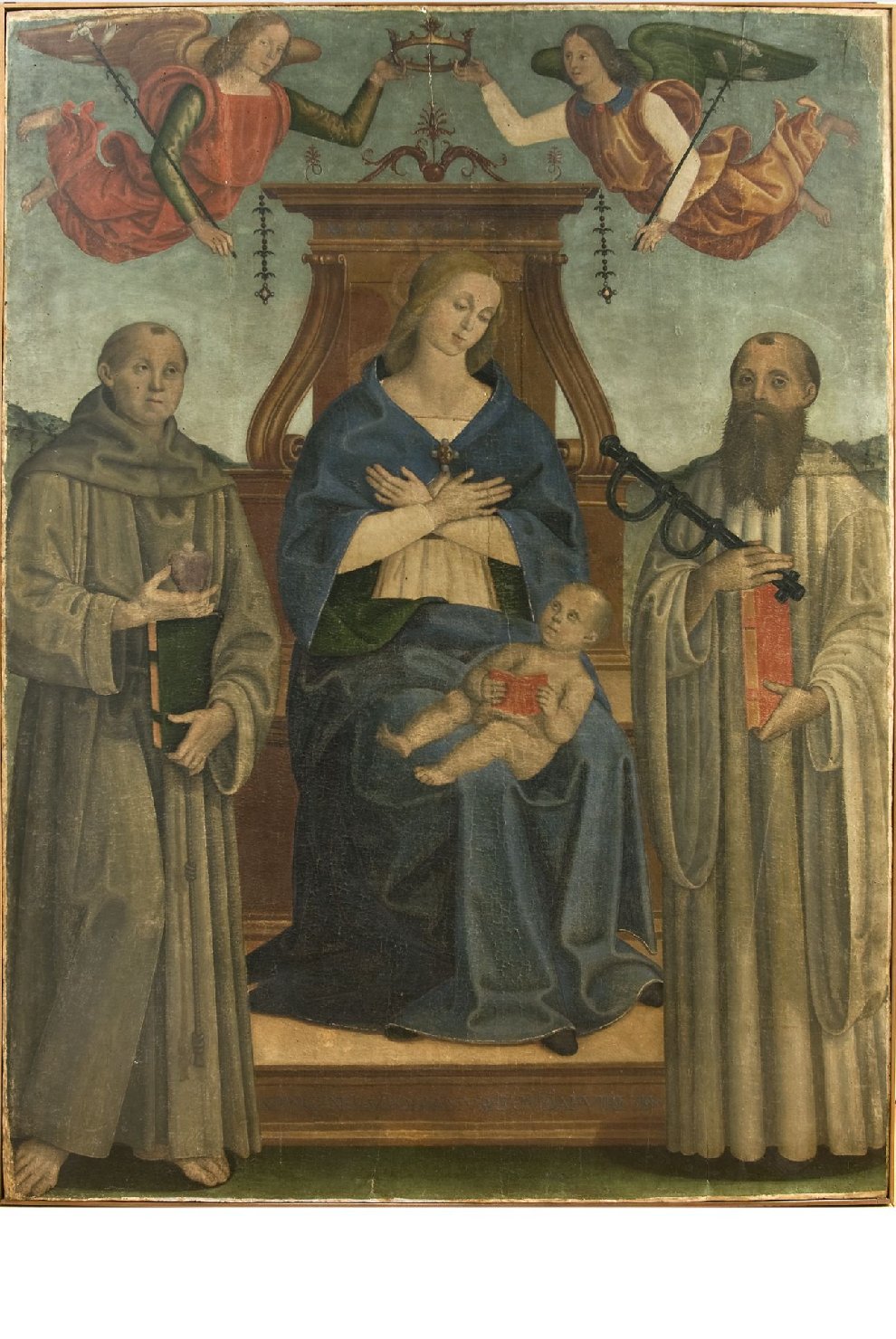 Madonna in trono con Bambino e Santi (dipinto, opera isolata) di Ibi Sinibaldo (sec. XVI)