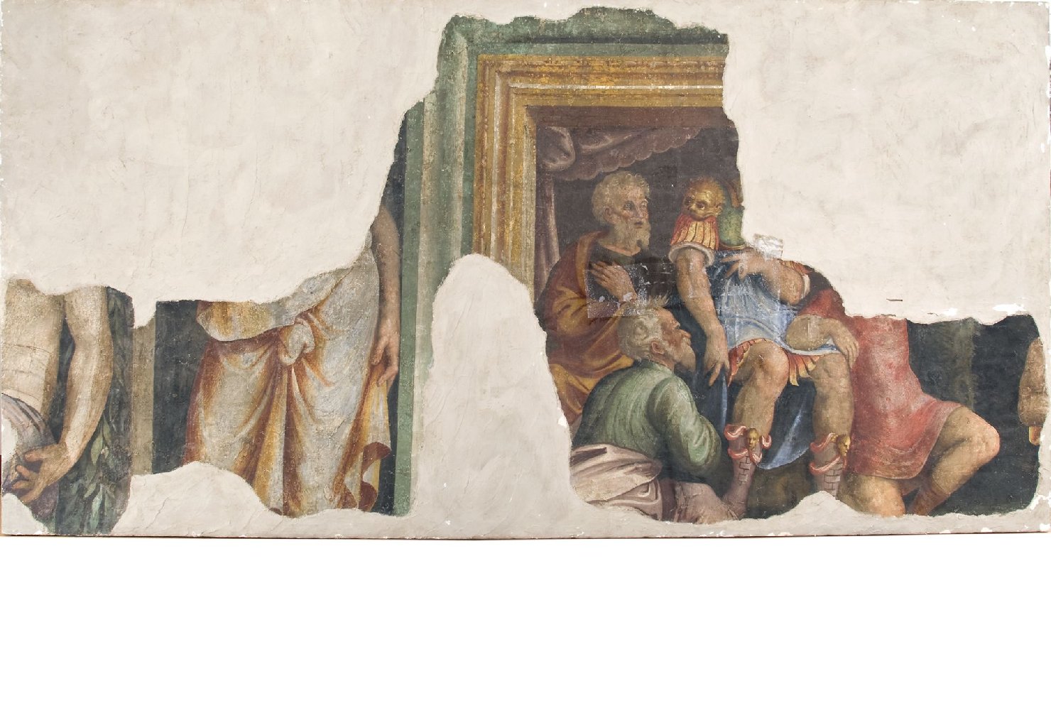 figure maschili (dipinto, frammento) - ambito umbro (prima metà sec. XVI)