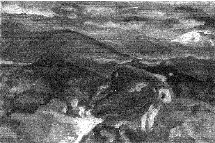 Paesaggio di Aliano, paesaggio (dipinto) di Levi Carlo - ambito lucano (XX)