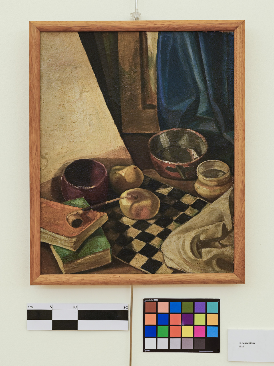 La scacchiera, Natura morta (dipinto) di Levi Carlo - ambito lucano (XX)