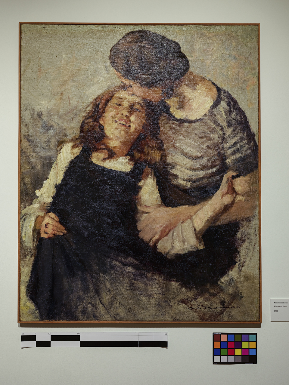 Amore materno, Ritratto di madre e figlia (dipinto, opera isolata) di Angelo Brando - ambito Italia meridionale (anni trenta XX)