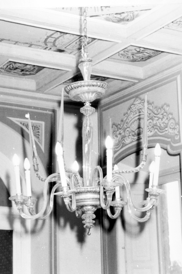 soggetto assente (lampadario - a bracci) - produzione muranese (XIX)