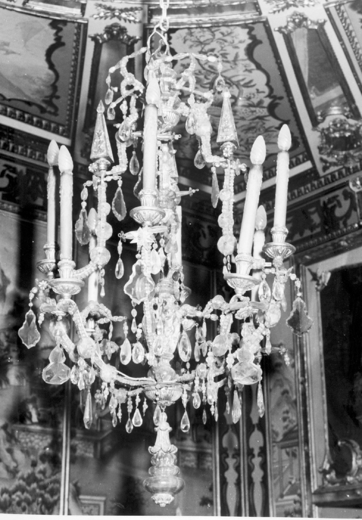 elementi decorativi a rosette (lampadario - a bracci) - produzione piemontese (XVIII)