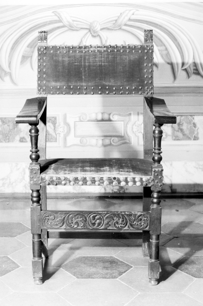 elementi decorativi vegetali (sedia - a braccioli) - produzione spagnola (XVII)