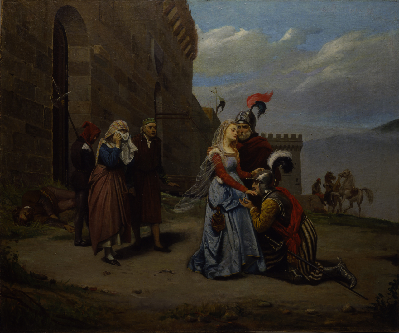 La bella Marsiliana (?), episodio di storia senese (dipinto) di Aldi Pietro (XIX)