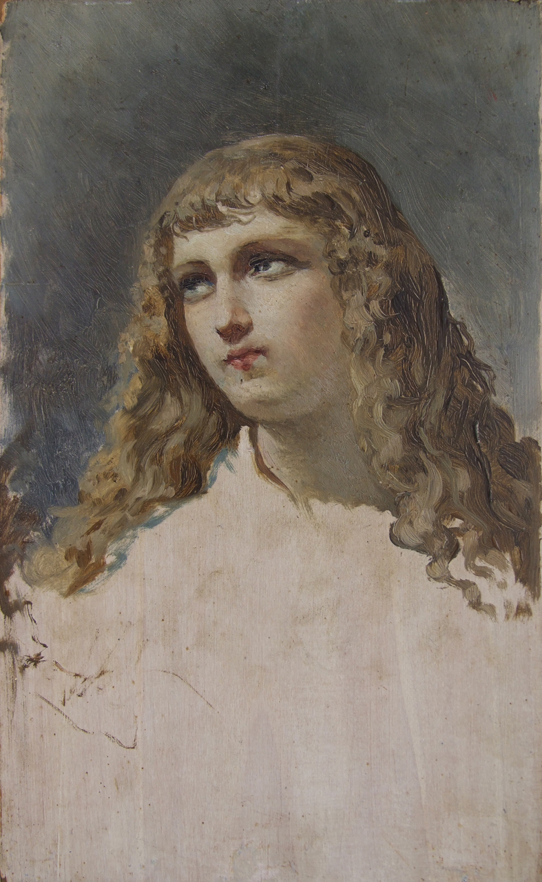 ritratto di fanciulla (dipinto) di Aldi Pietro (XIX)