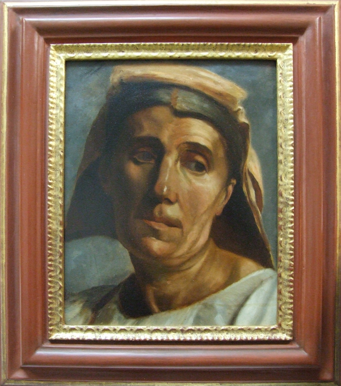 Studio per volto di donna, testa di donna (dipinto) di Aldi Pietro (XIX)