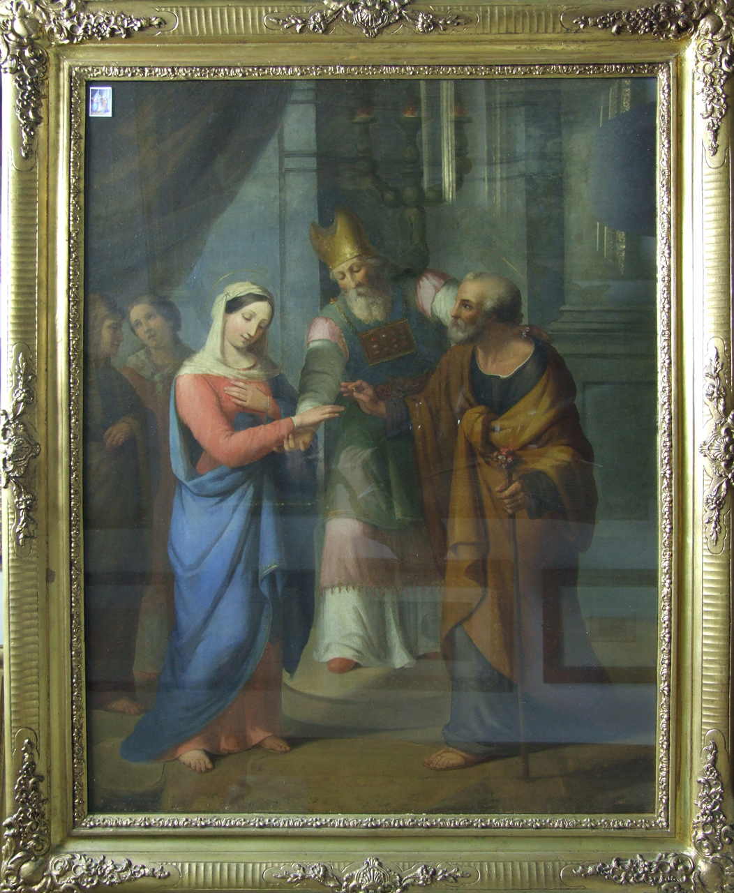 sposalizio di Maria Vergine (dipinto) di Bruni Giovanni (attribuito) (metà XIX)