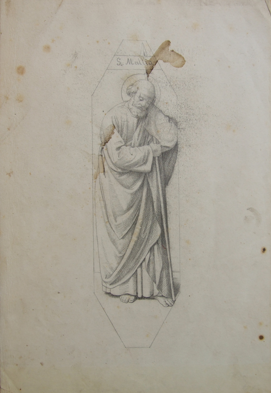 San Mattia (disegno, elemento di serie) di Aldi Pietro (XIX)