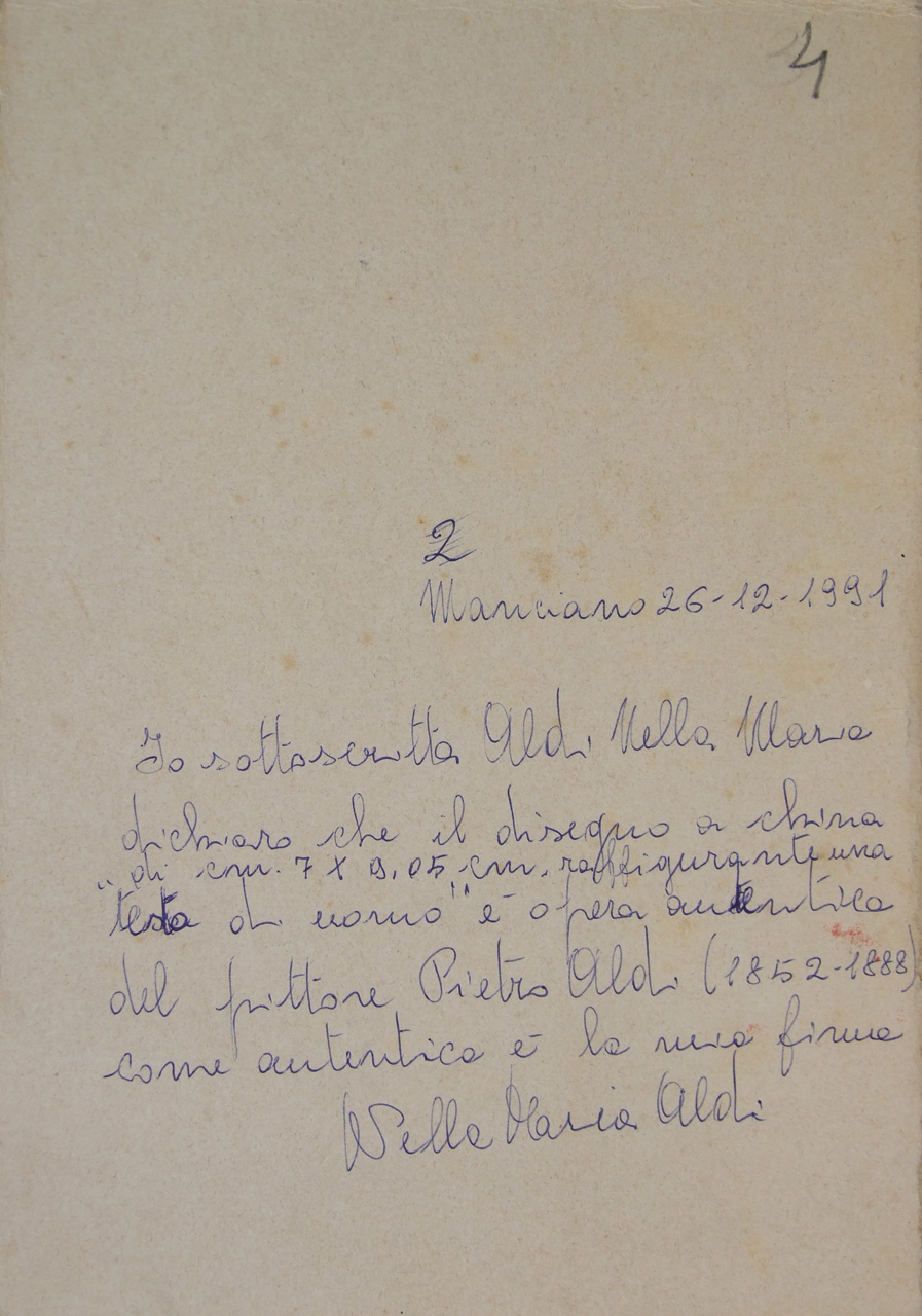 ritratto di prelato (disegno) di Aldi Pietro (XIX)