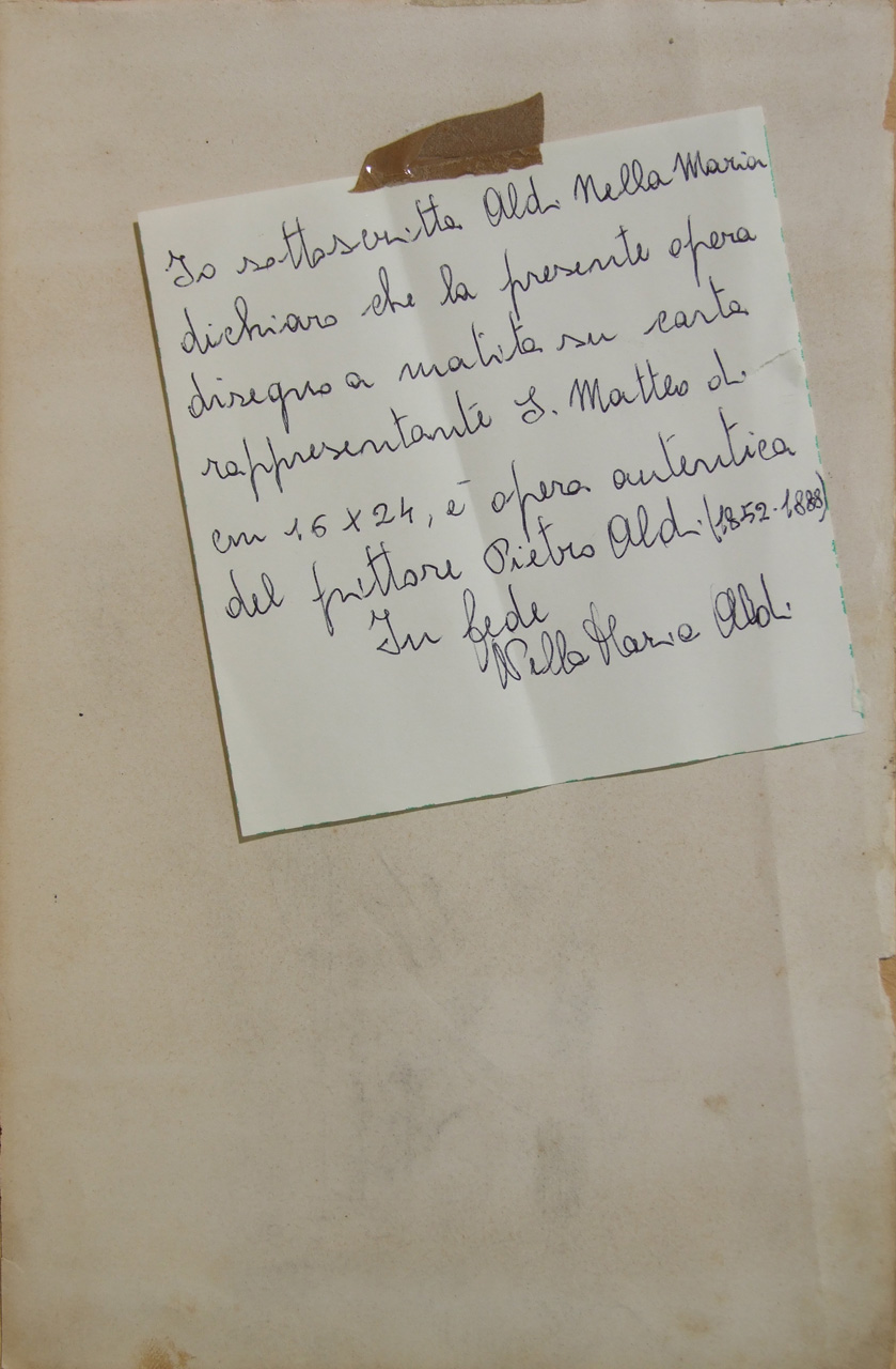 S. Matteo, San Matteo (disegno, elemento di serie) di Aldi Pietro (XIX)