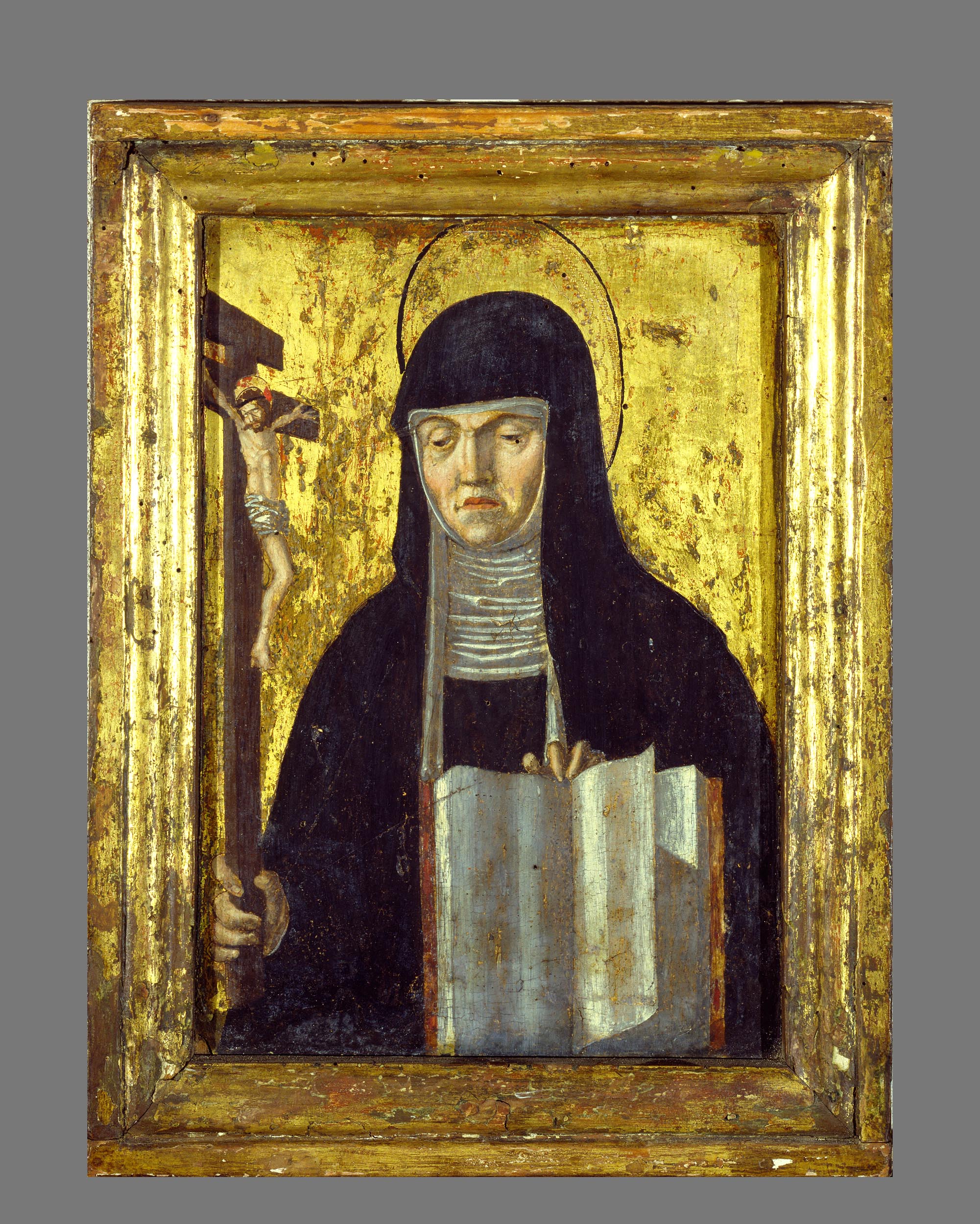 Santa Scolastica (dipinto, coppia) - ambito padovano-ferrarese (sec. XV)