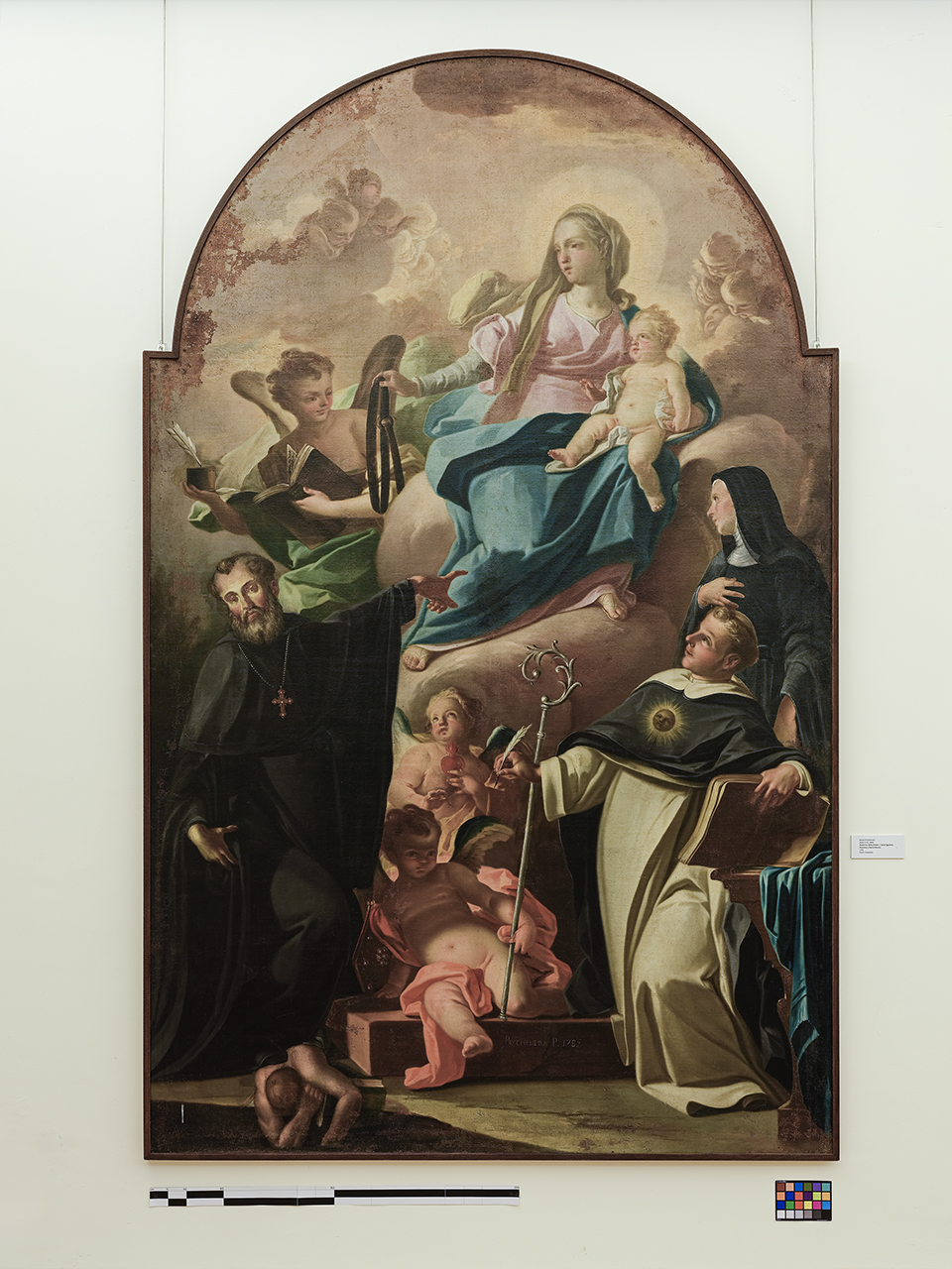 Madonna con Bambino e Santi Agostino e Tommaso (dipinto) di Nicola Peccheneda (Sec. XVIII)