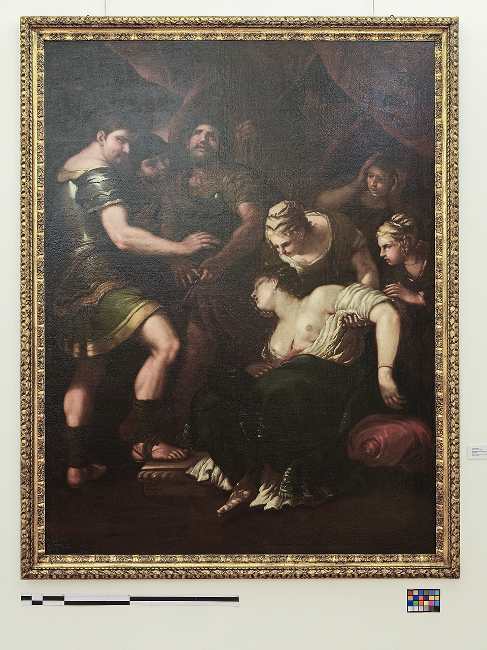Il giuramento di Bruto dopo il suicidio di Lucrezia (dipinto, opera isolata) di Giordano Luca (attribuito) (ultimo quarto sec. XVII)