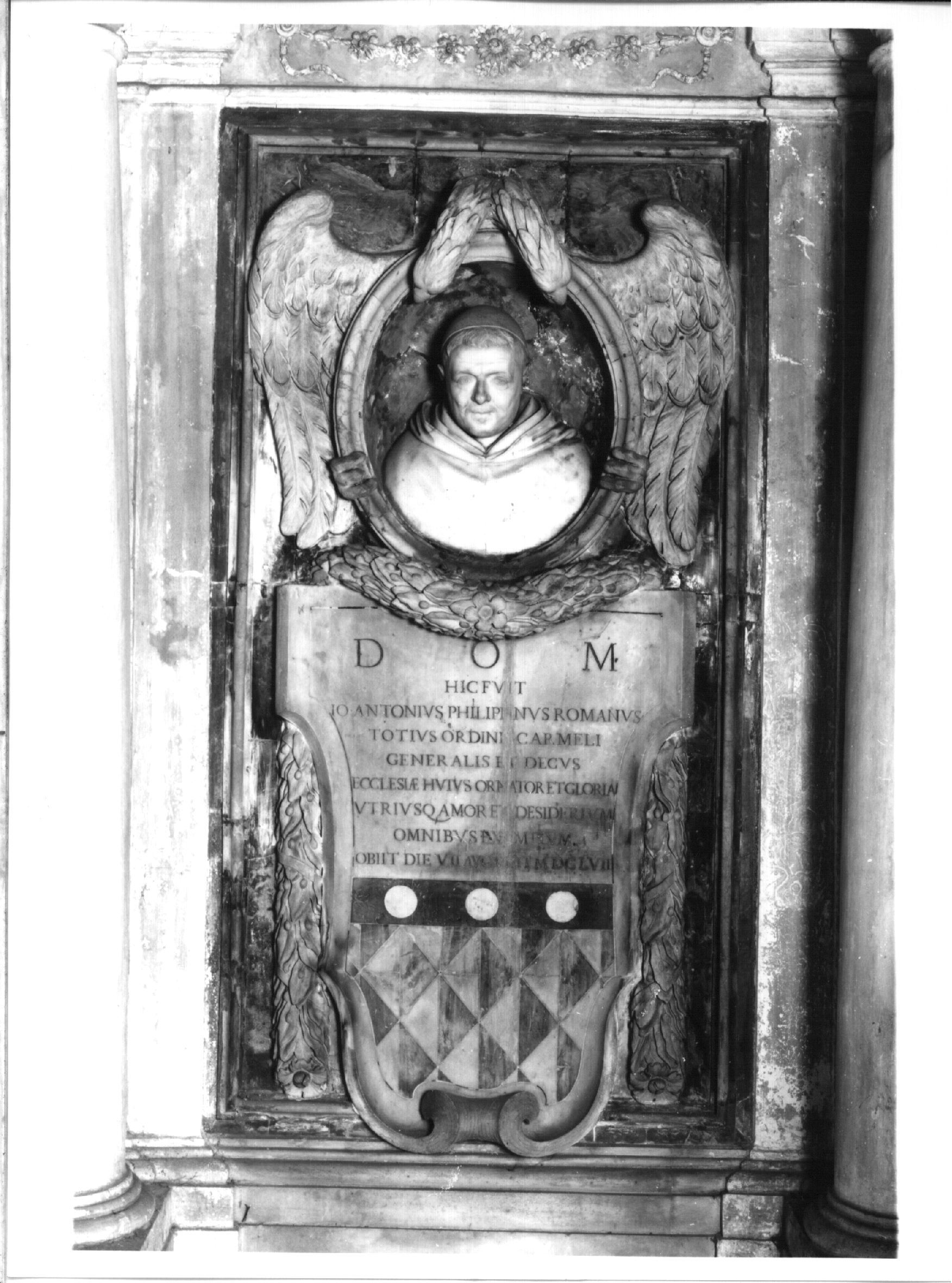 LASTRA TOMBALE - ambito romano (SEC. XVII)