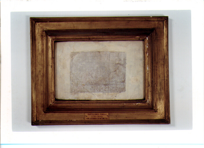 FIRMA AUTOGRAFIA SU MATTONE (MATTONE) (SEC. XIX)