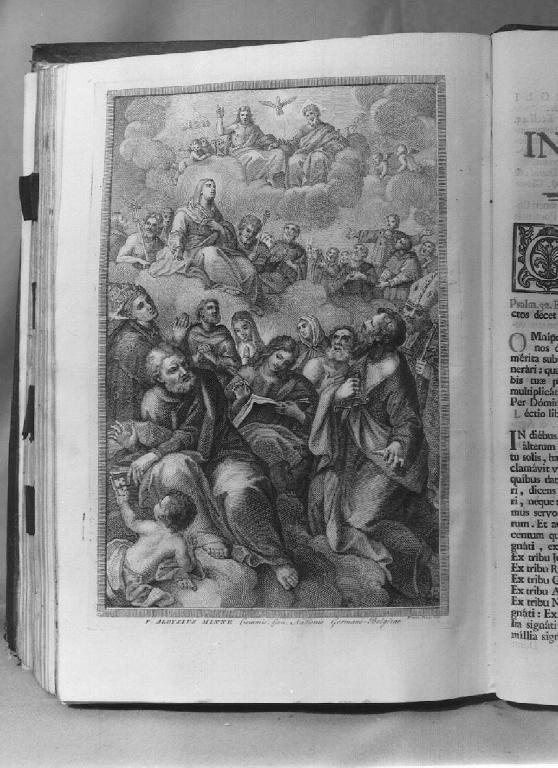 Chiesa militante e trionfante (stampa, elemento d'insieme) di Pozzi Francesco (sec. XVIII)