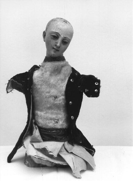 FIGURA MASCHILE (STATUETTA DA PRESEPIO, frammento) - PRODUZIONE GENOVESE (prima metà, prima metà, prima metà SEC. XVIII, SEC. XIX, SEC. XX)