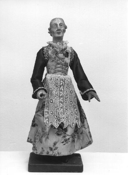 FIGURA FEMMINILE (STATUETTA DA PRESEPIO) - PRODUZIONE GENOVESE (SEC. XVIII)