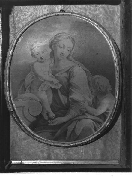 Madonna con Bambino e San Giovannino (stampa) - bottega ligure (sec. XVIII)
