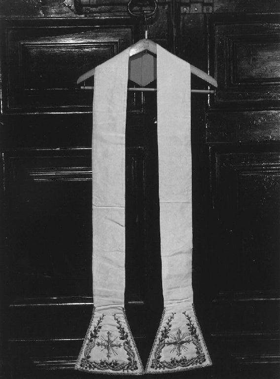 motivi decorativi floreali (stola, elemento d'insieme) - manifattura ligure (seconda metà sec. XIX)