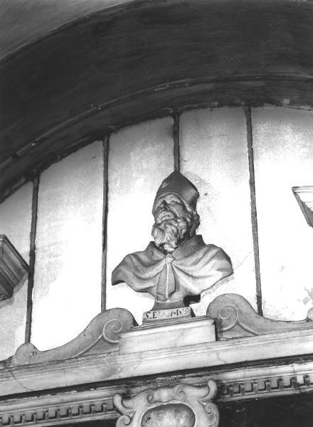 Sant'Erasmo (busto, elemento d'insieme) - bottega genovese (sec. XVII)