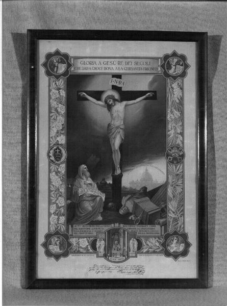 crocifissione di Cristo (stampa) - ambito romano (primo quarto sec. XX)