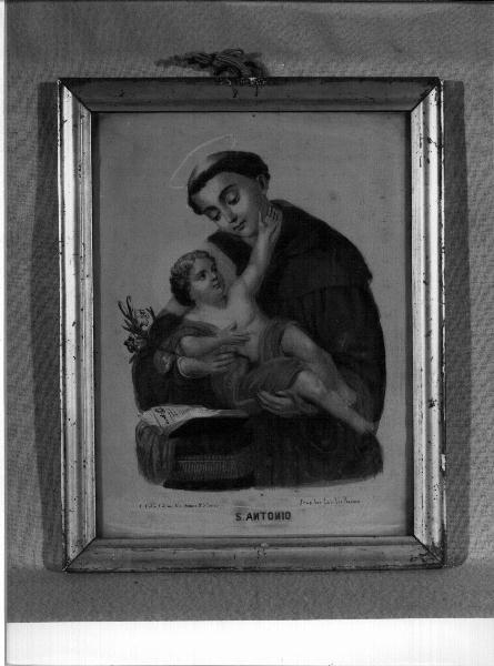 Sant'Antonio da Padova con il bambino (stampa) - ambito torinese (prima metà sec. XIX)