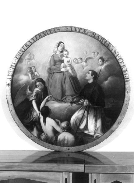 MADONNA CHE INTERCEDE PER LE ANIME DEL PURGATORIO (DIPINTO) - AMBITO LIGURE (seconda metà SEC. XIX)