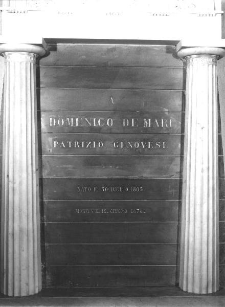 lapide, elemento d'insieme - PRODUZIONE LIGURE (sec. XIX)