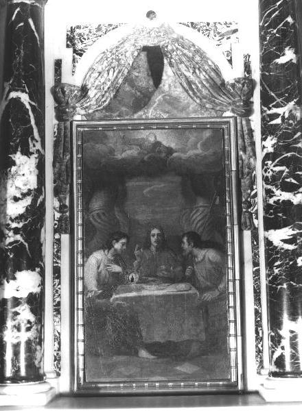 CENA IN EMMAUS (sportello di tabernacolo, elemento d'insieme) - ambito ligure (seconda metà sec. XVII)